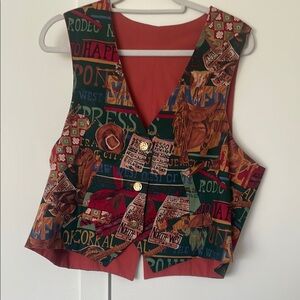 Vintage Rodeo Patterned Vest
